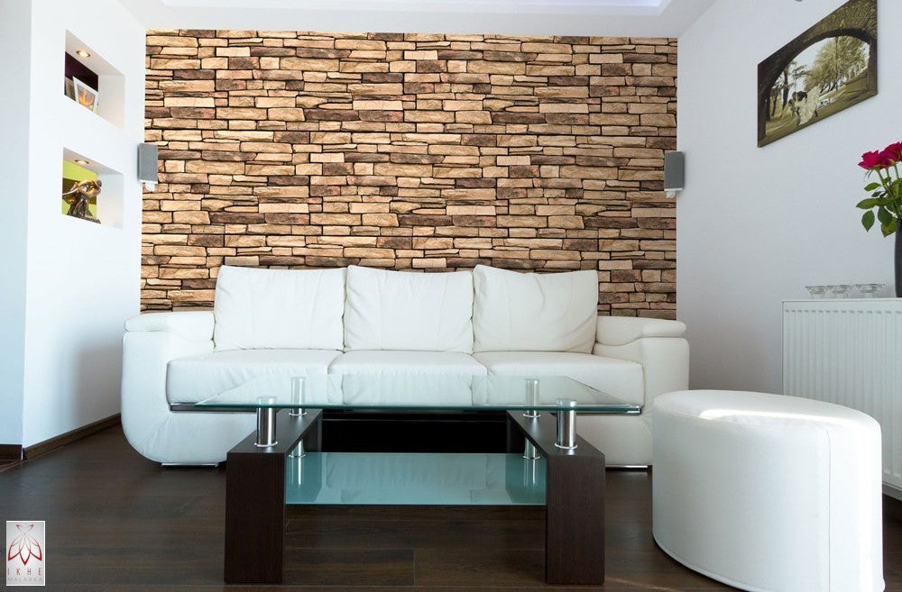 4 m²/10 pièce 3D PVC IMITATION TUILES panneaux muraux revêtement mural DECOR PVC bardage carreaux imitation Natural Stone Slate épaisseur 1mm ! - 8