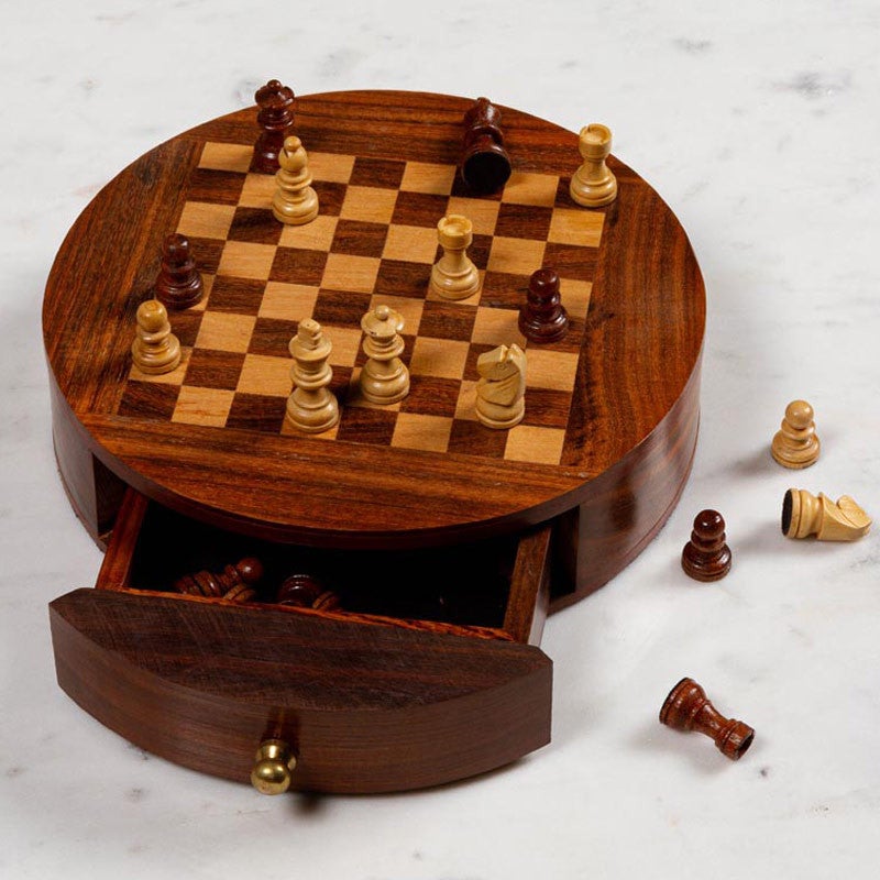 Jeu Dominos Compact Boîte Dominos En Bois De Mangue NKlaus - 14.5