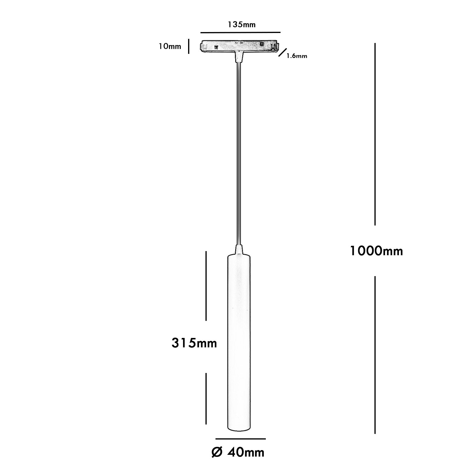 Spot suspendu sur rail magnétique 48v LED COB SPOT 12W suspension moderne dimmable CCT 3000K 4000K 6000K - 4