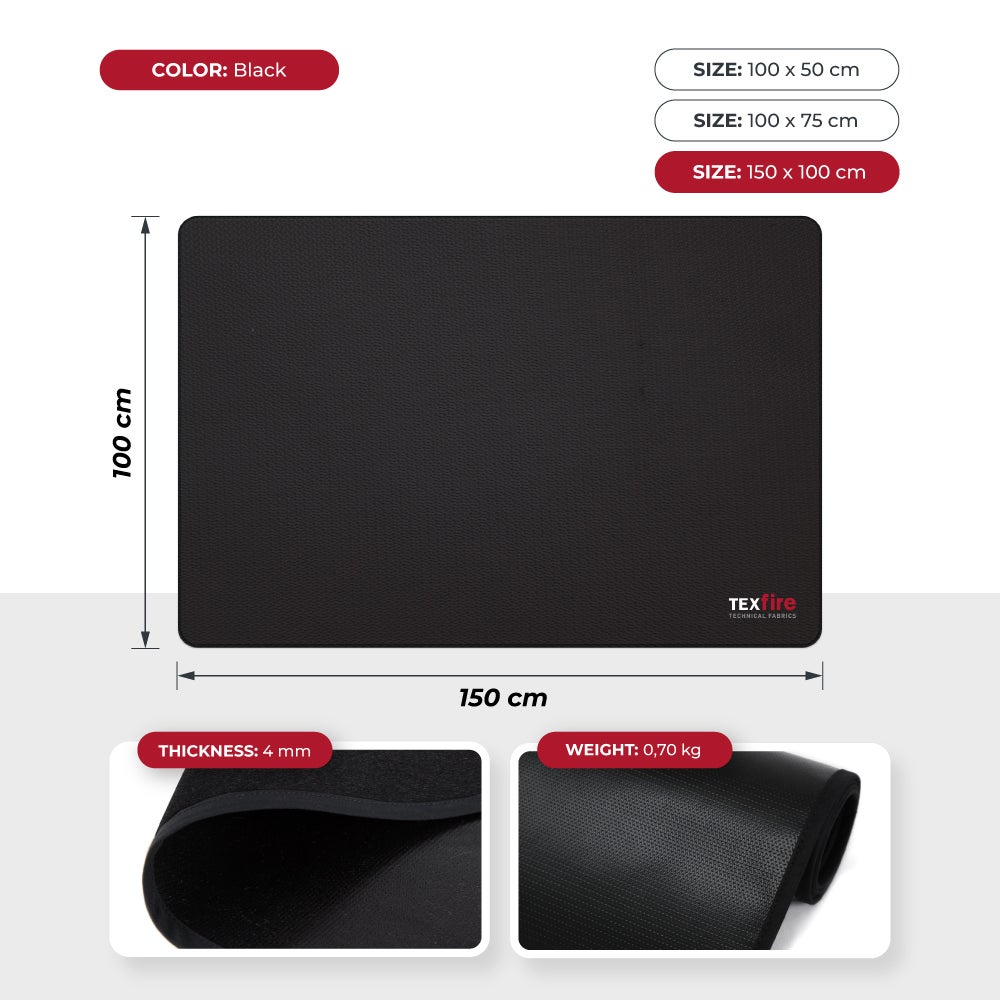 Tappeto Ignifugo Per Camino - Semicircolare, Antiscivolo, Protezione Da Braci E Schizzi - Foto 2