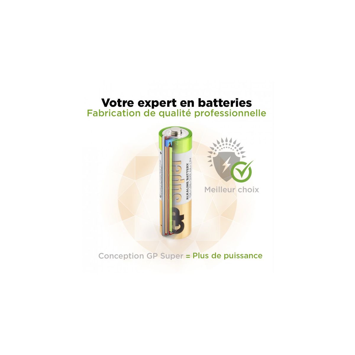 Super Alkaline Battery 1,5V AA / 15A / LR6 (Pack 40 Piezas) - 3