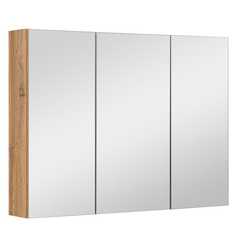 Szafka łazienkowa z lustrem lustrzana wisząca do łazienki dąb wotan 80 cm