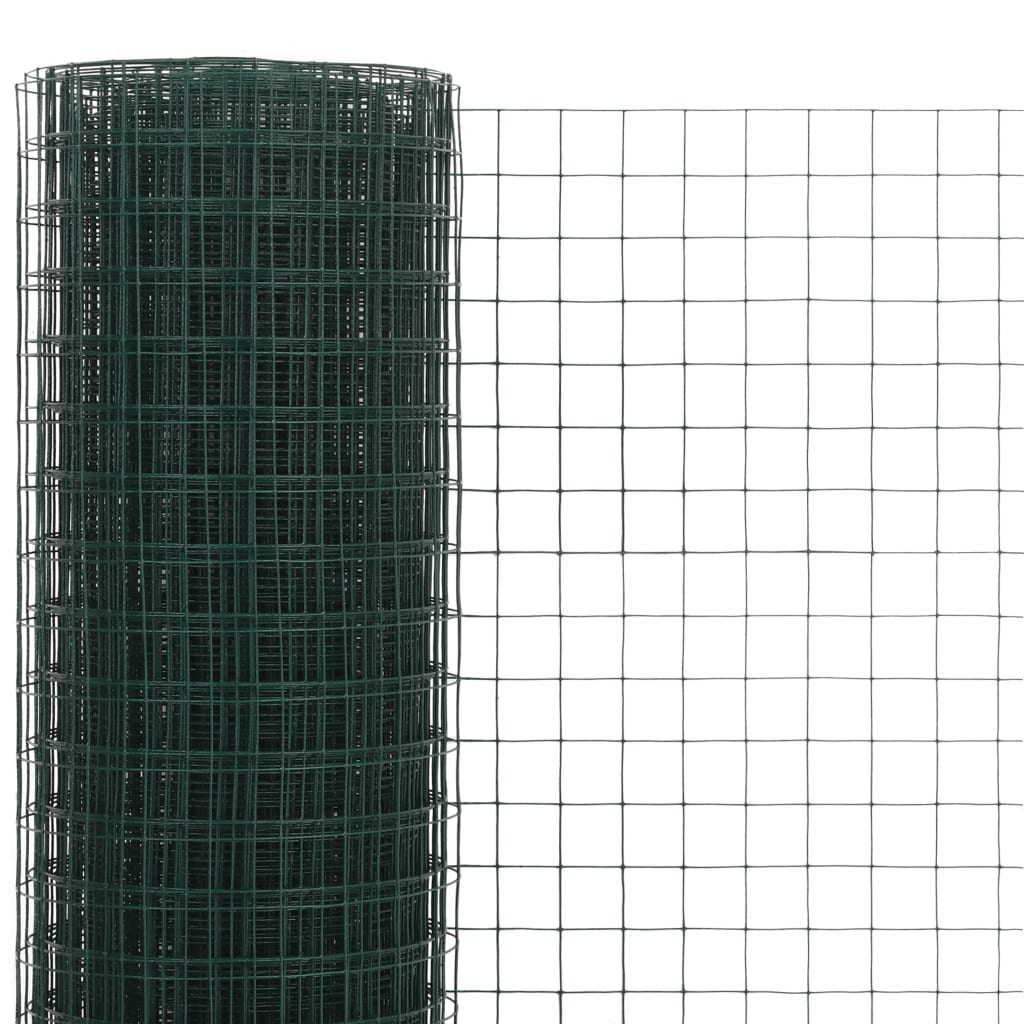 vidaXL Grillage acier avec revêtement en PVC 25x0,5 m vert - 6