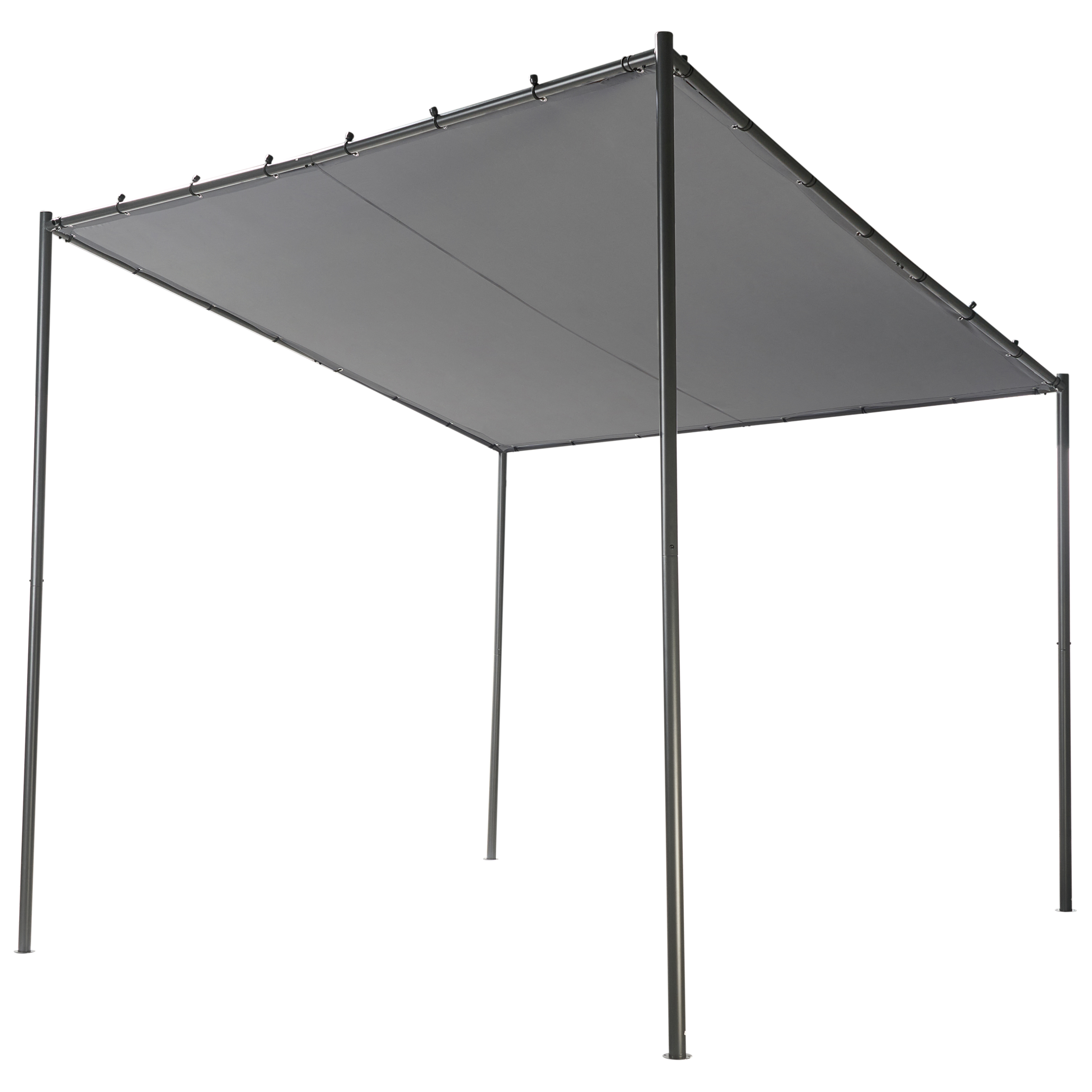 Pavilion de grădină VIMINO Metal 282 cm 294 cm Gri închis