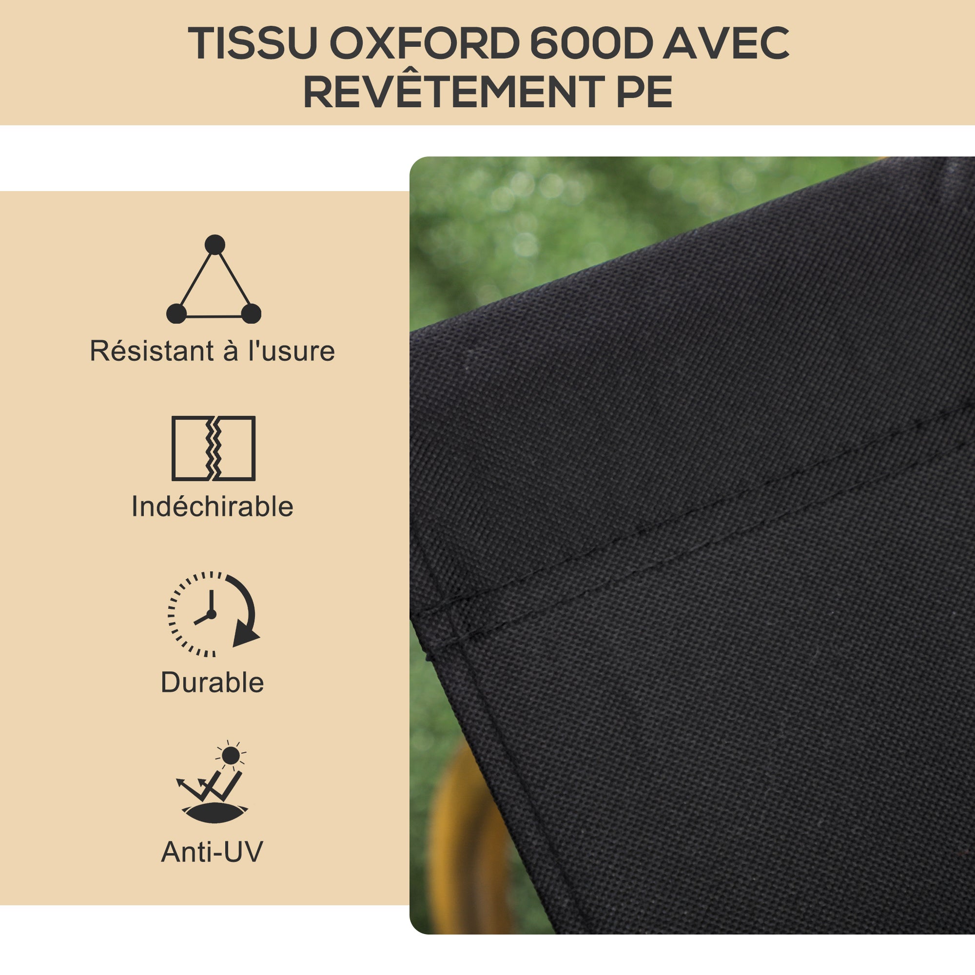 Chaise de camping Tissu Oxford Outsunny - 6