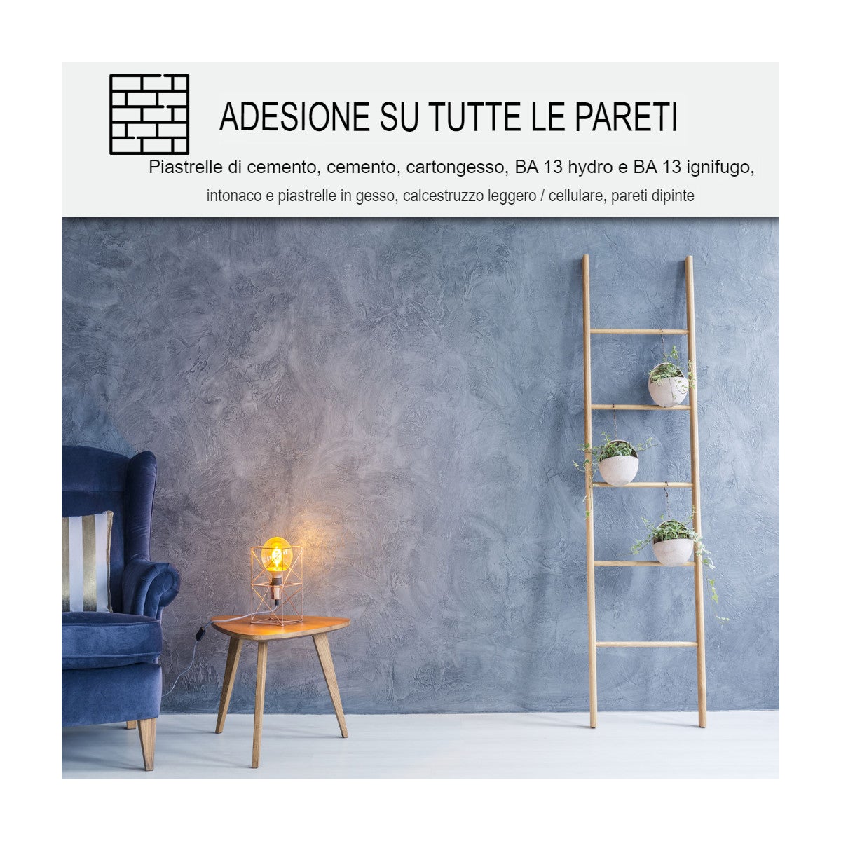 Kit microcemento per muri - 10 m² Gazzella Grigio Rosa - ARCANE INDUSTRIES - 6