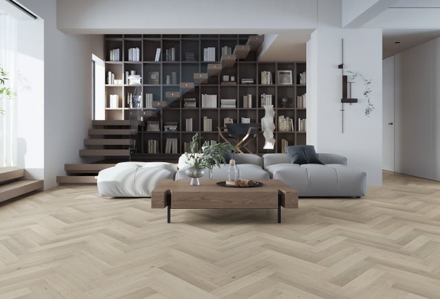 Parquet Contrecollé Baton-Rompu 15/3mm : Pyramide Chêne Vernis Mat / PEFC