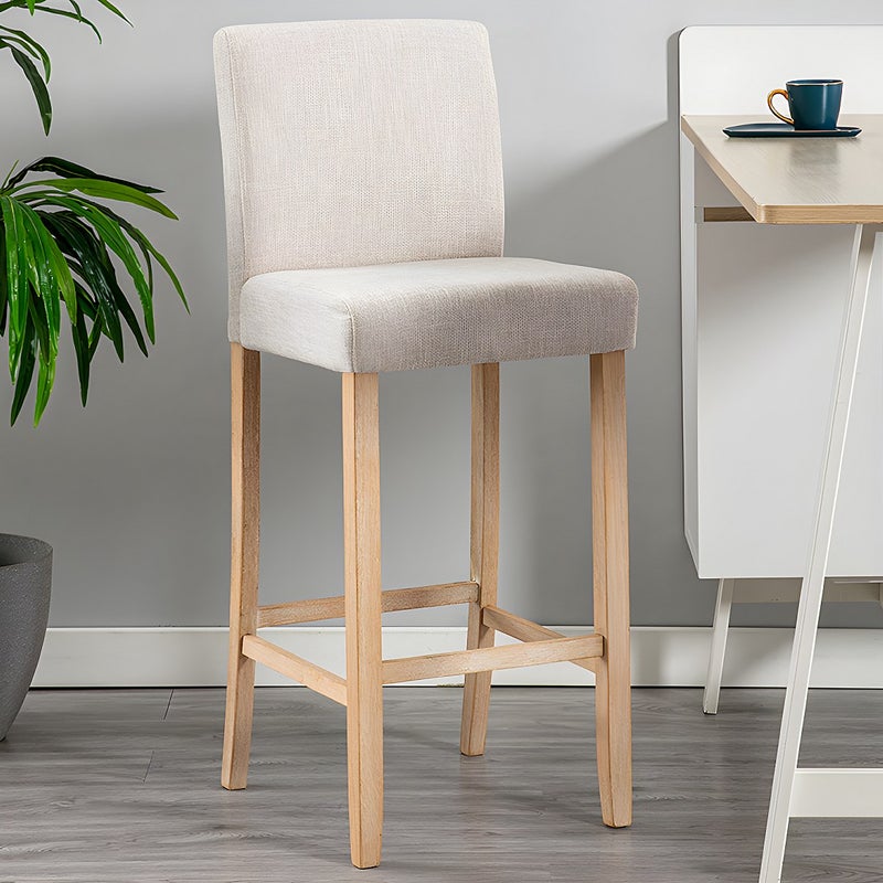 Zestaw 2 stołków barowych - Tkanina - Kolor beżowy - ROVIGO