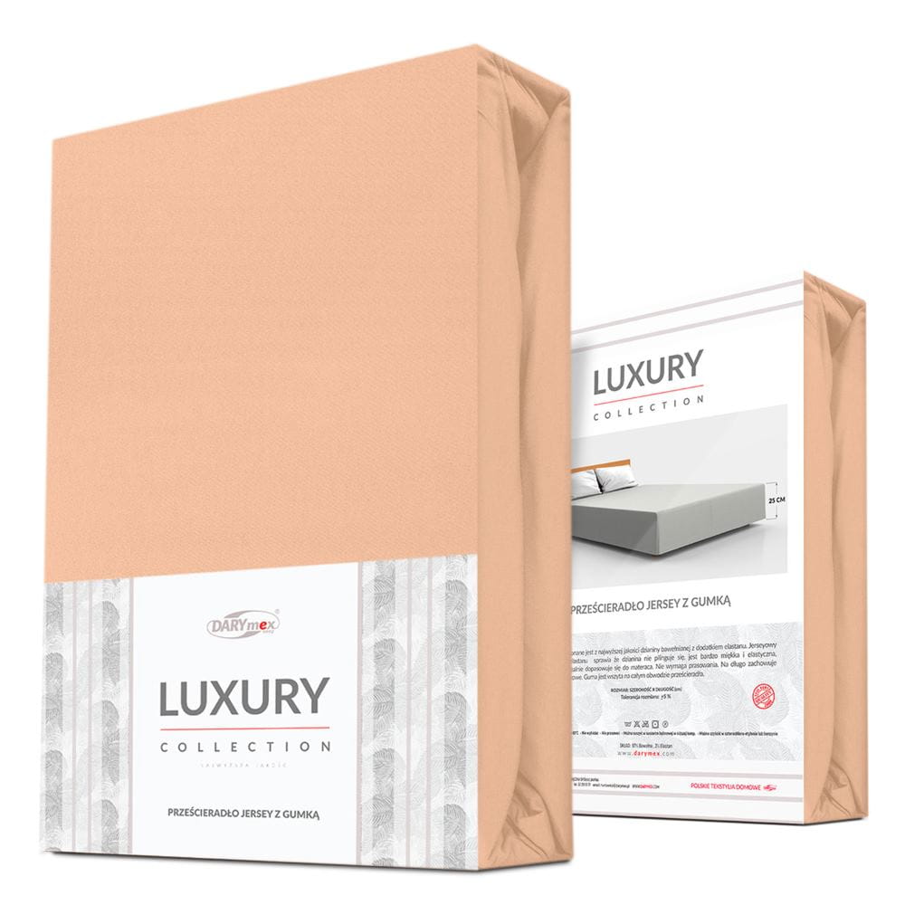 Prześcieradło jersey z elastanem z gumką 140 x 200 kolor róż - Darymex