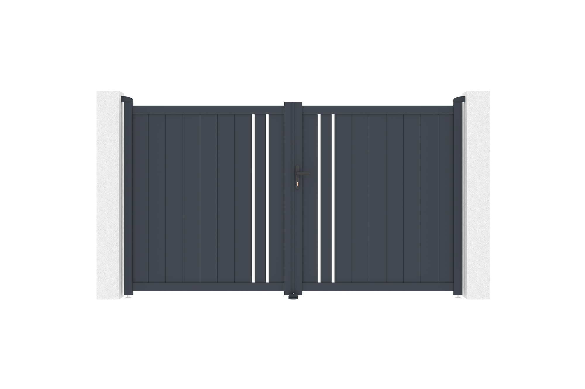 Brama skrzydłowa 3m GIONA H.180 aluminium szare