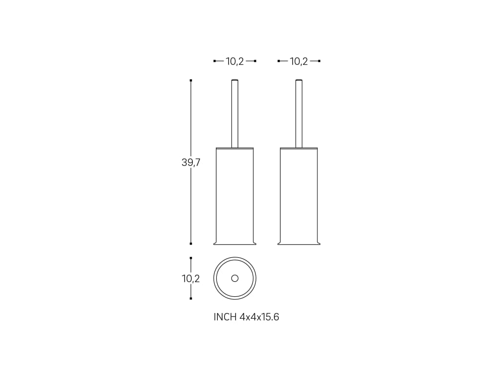 COSMIC Brosse wc, Acier Inoxydable Peint, Design Primé, Collection GEYSER - 5