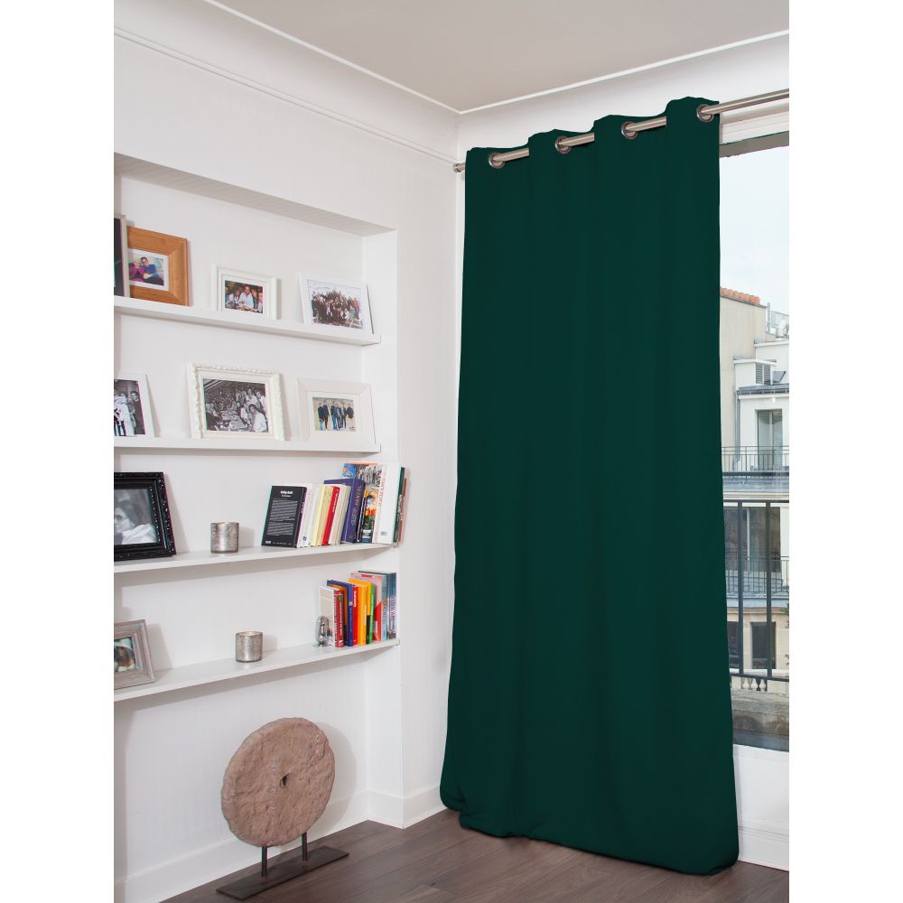 Tenda Oscurante 100% Occhiello Velluto Verde MC228 135x260 - 2