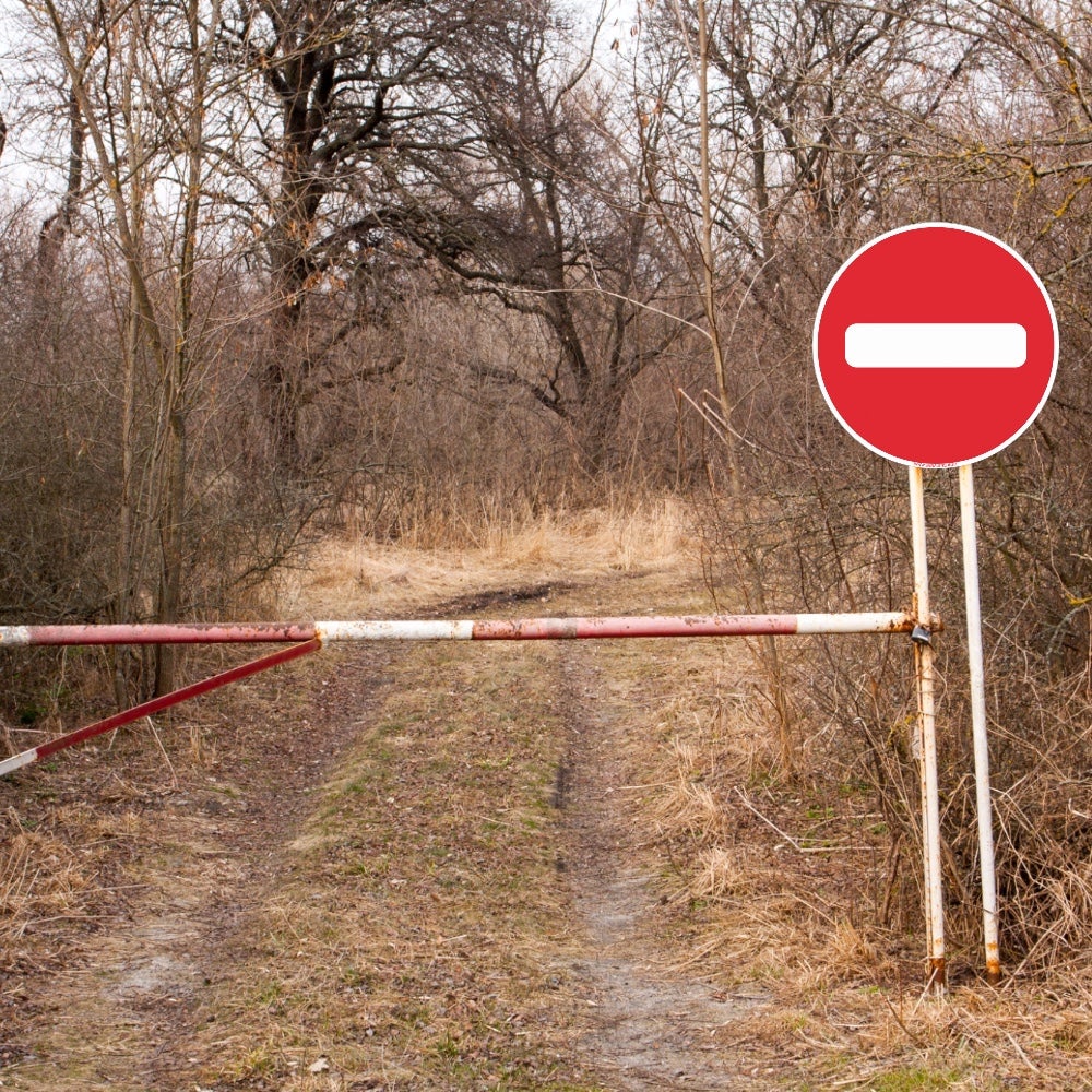 Panneau Vintage Sens Interdit - Adhésif 300mm - 4019277