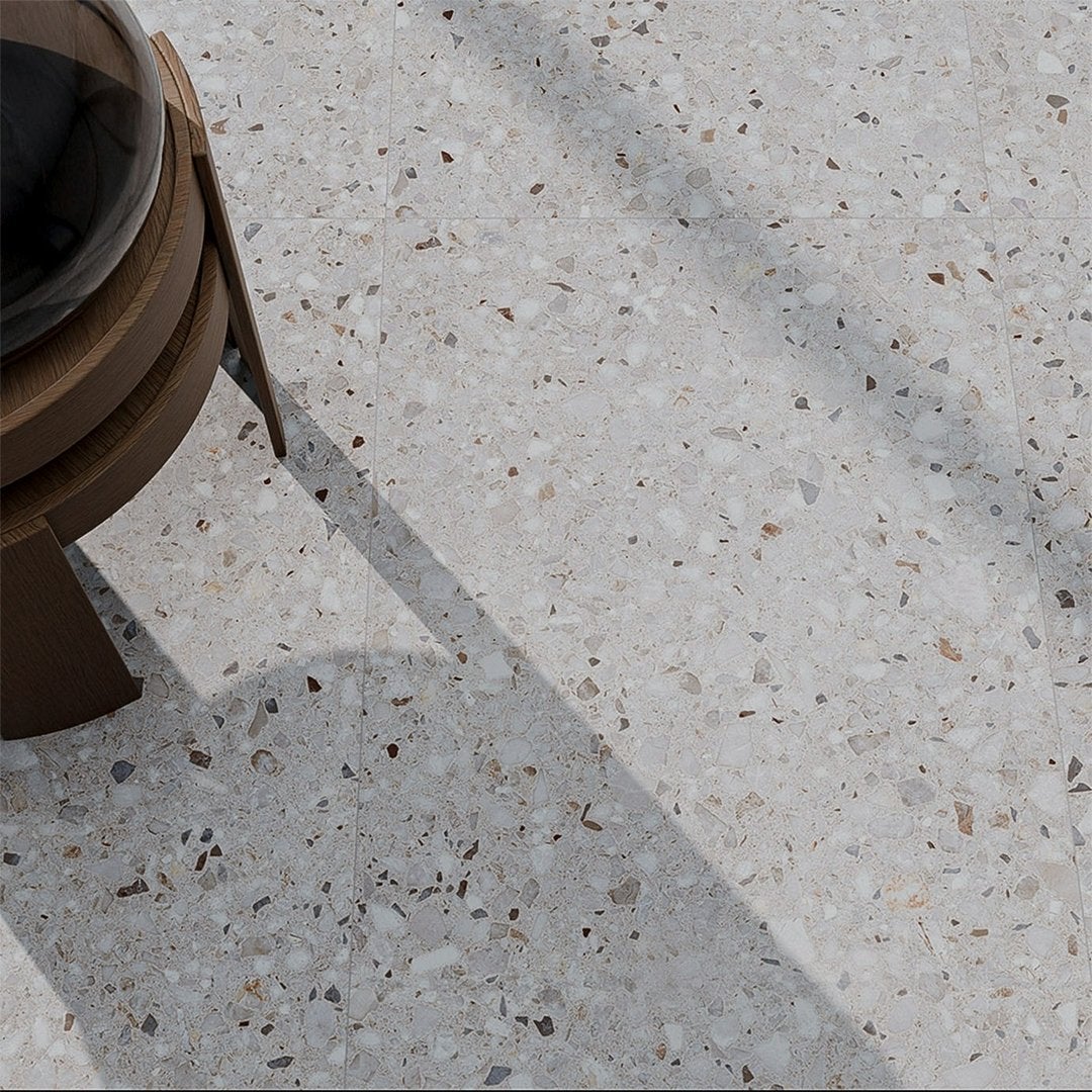 Terrazzo Tono su Tono Perla - Piastrelle 60x60 cm 9 mm - SFR 3001 60x60 MATT R10 9 mm - 3