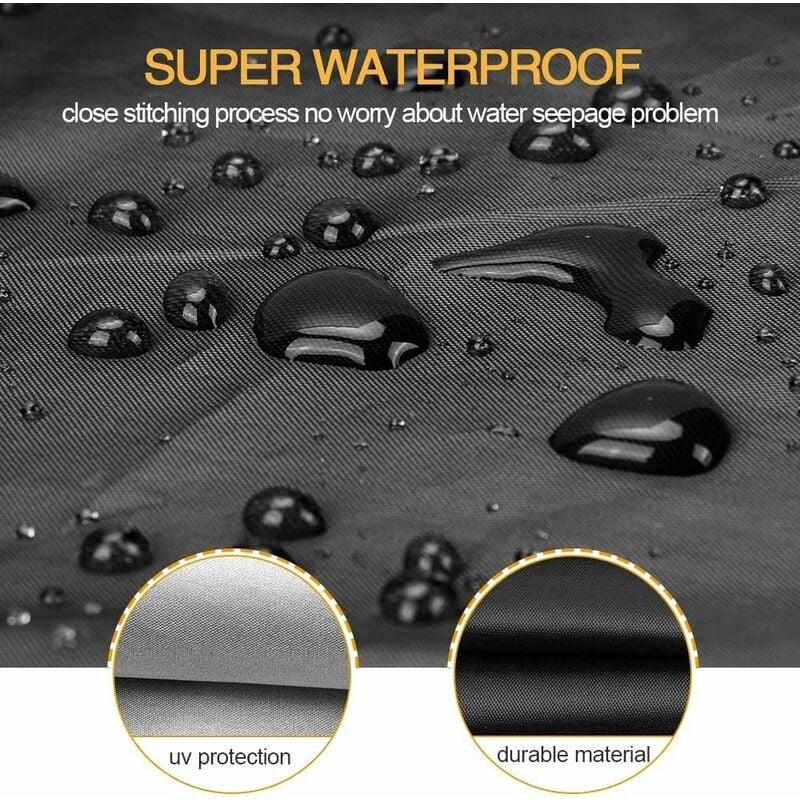 Housse de Protection Imperméable et Anti-poussière Bâche Couverture Jardin, polyester Mobilier Jardin Salon et Patio Mobilier - Noir（140*120*100cm） - 5