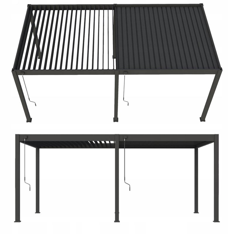 Pergola Ogrodowa Zadaszenie Tarasu Elegance 3x6m Metalowa Antracyt Gutroof 1 szt