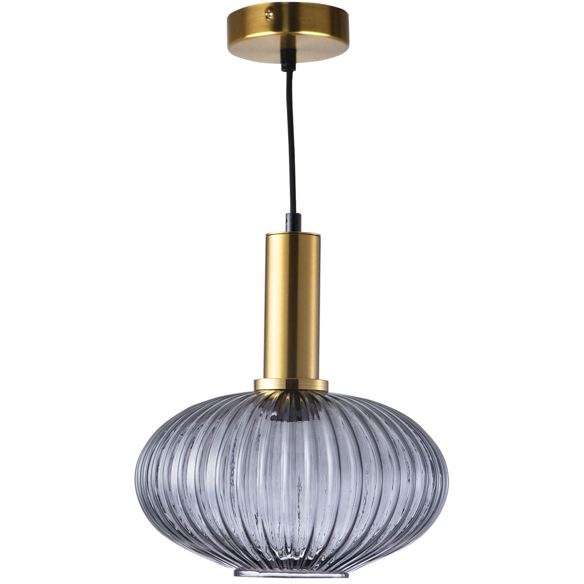 Lampa wisząca NORFOLK dymiona-złota 1xE27x20W szkło wym:100x24,5x24,5cm IP20 Polux