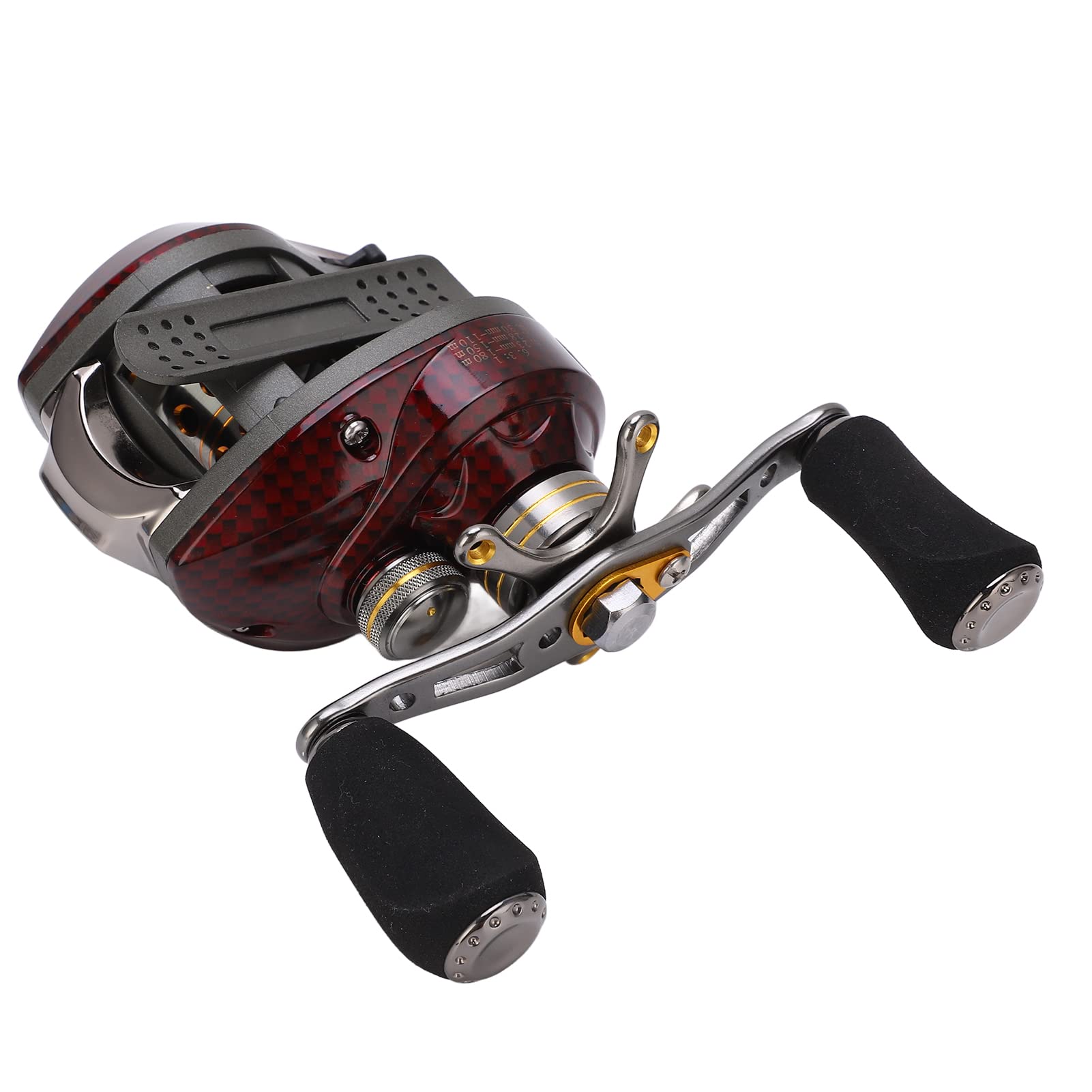 Moulinet De Pêche Sougayilang Baitcasting Rouge - Frein Magnétique, Anti-corrosion, Japon