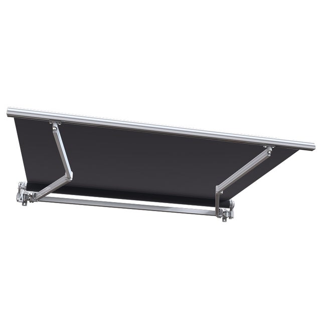 Toldo manual 4 x 3 m monobloque para terraza - Gris antracita