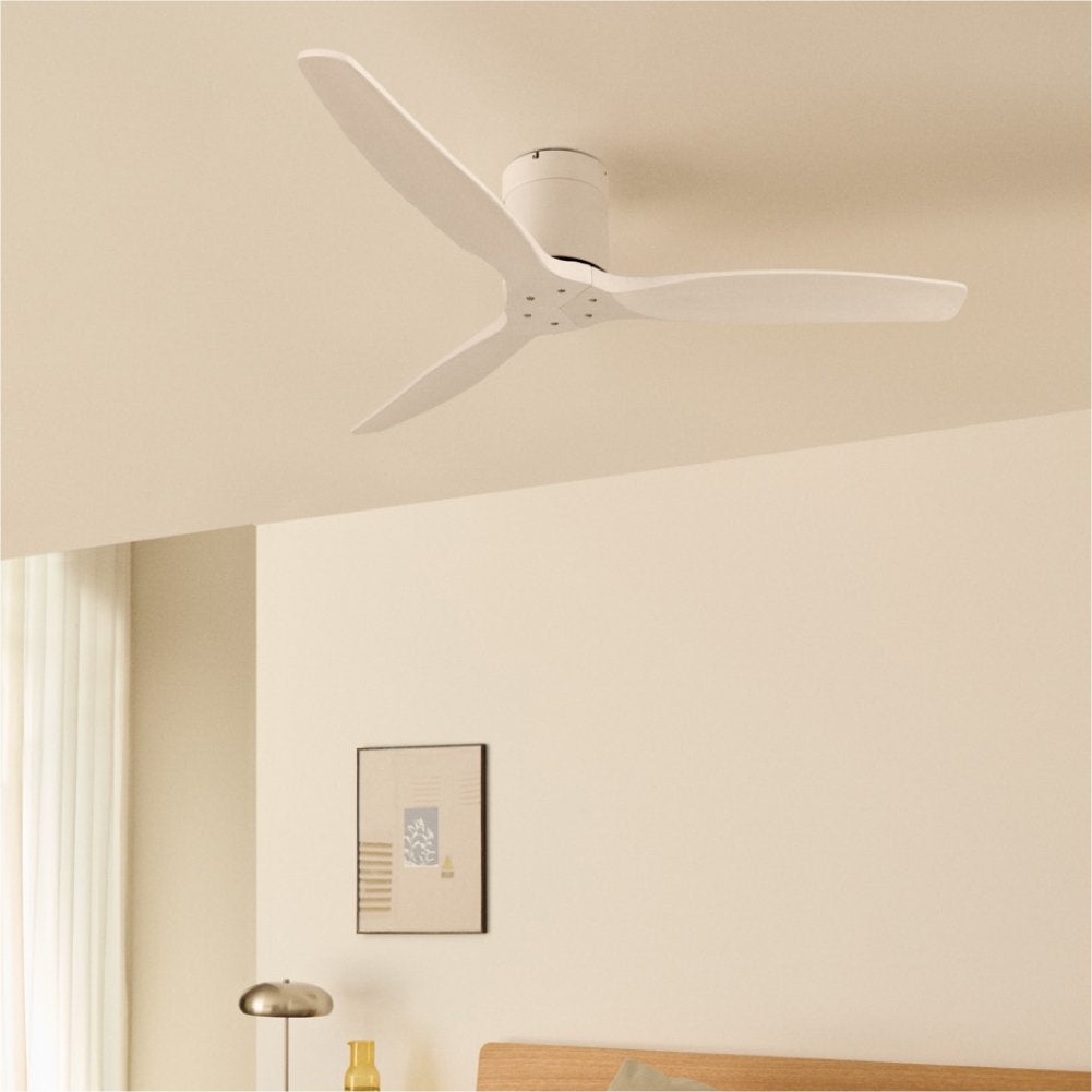 WIND CALM M - Ventilador de techo 40W silencioso con aspas de ABS técnico Ø132cm - Sin luz - sin WIFI - 2