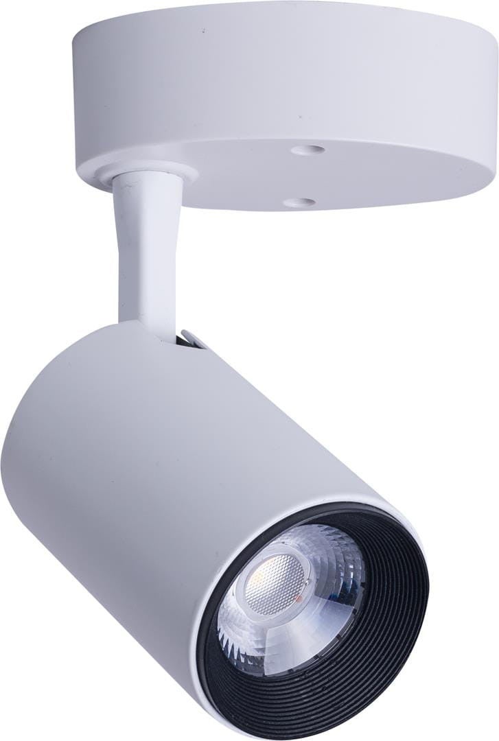 Reflektor sufitowy spot natynkowy okrągły Iris biało-czarny LED 7W 3000K 480lm wym: 8 x 8 cm aluminium Nowodvorski Lighting