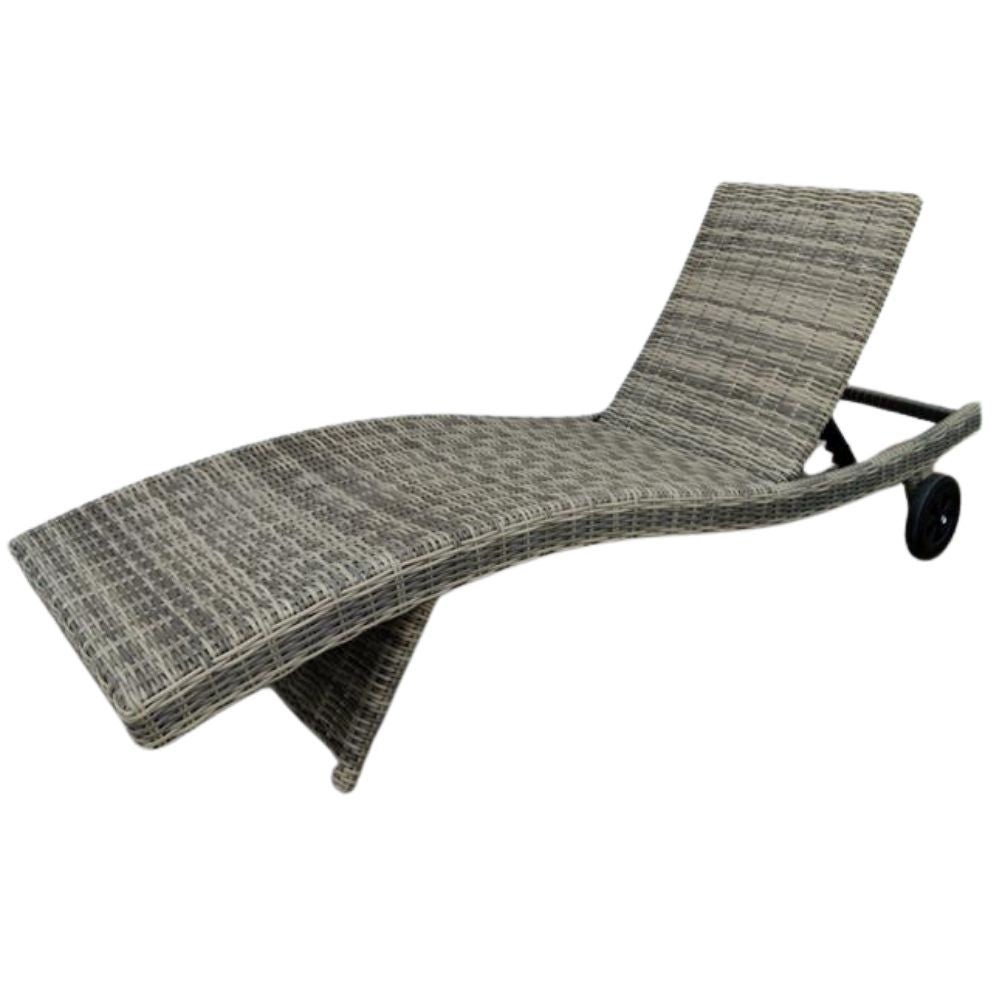 Lettino Prendisole Sdraio con Ruote, da Giardino, Schienale