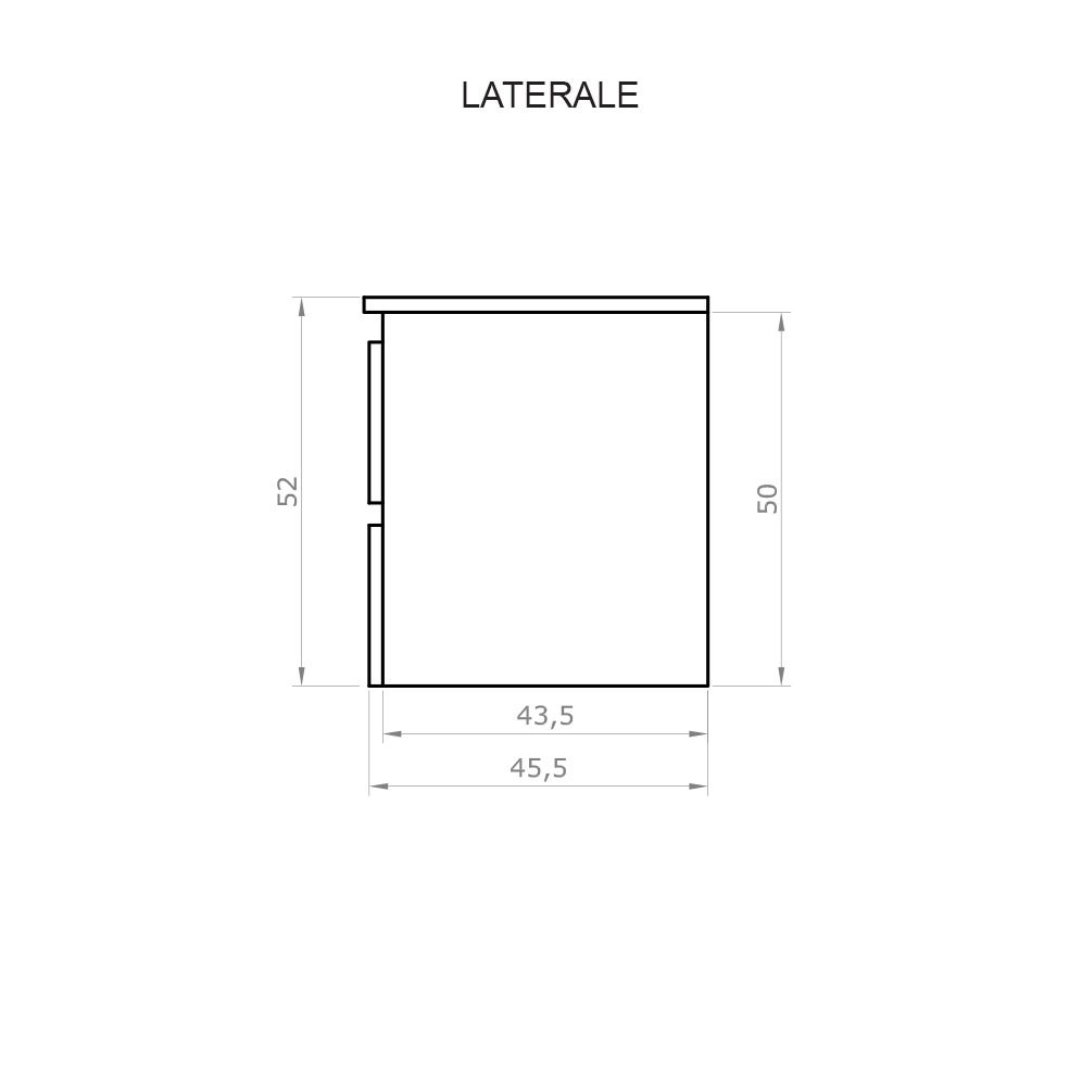 Mobile bagno sospeso 100 cm in legno color noce con lavabo, specchio e faretto a led I Made in Italy - 7
