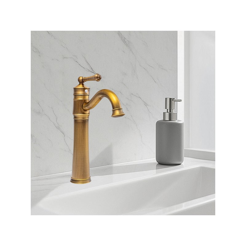 BATERIA UMYWALKOWA ADELITA WYSOKA RETRO S-1088V STARE ZŁOTO