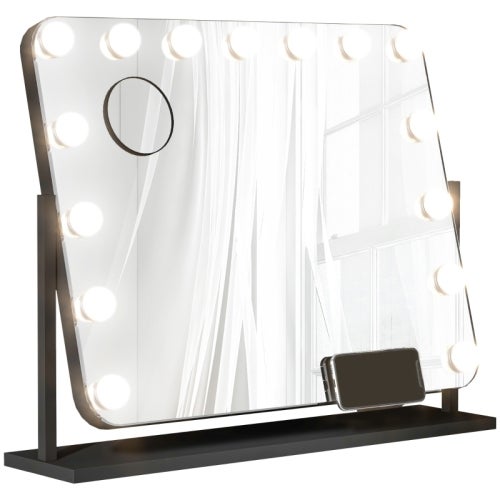 Miroir cosmétique - 17 LED - 3 modes d'éclairage - Fonction mémoire Miroir cosmétique - 17 LED - 3 modes d'éclairage - Fonction mémoire