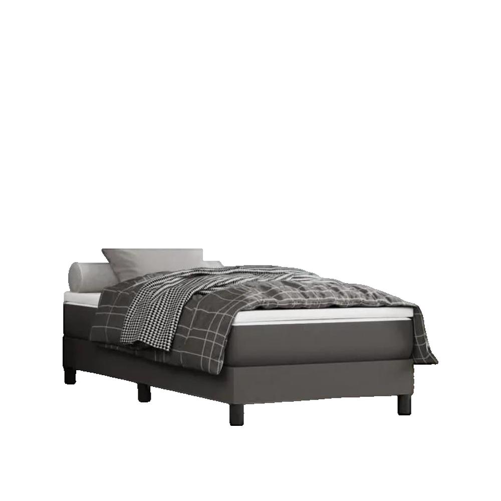 Materac VidaXL Szary 100x200x20cm Sprężyny kieszeniowe i Skóra ekologiczna