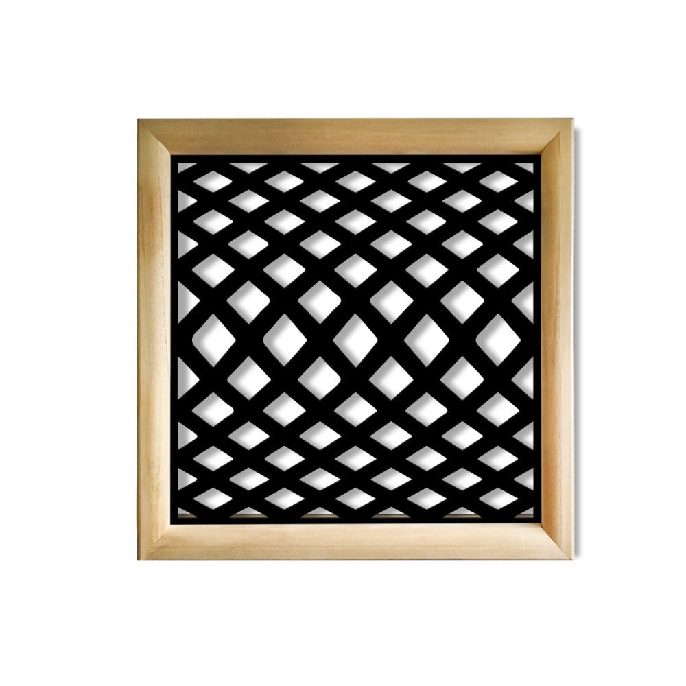 Sevilla - módulos decorativos cuadrados en madera y pvc - medida 98x98cm - espesor 64mm - color interno negro