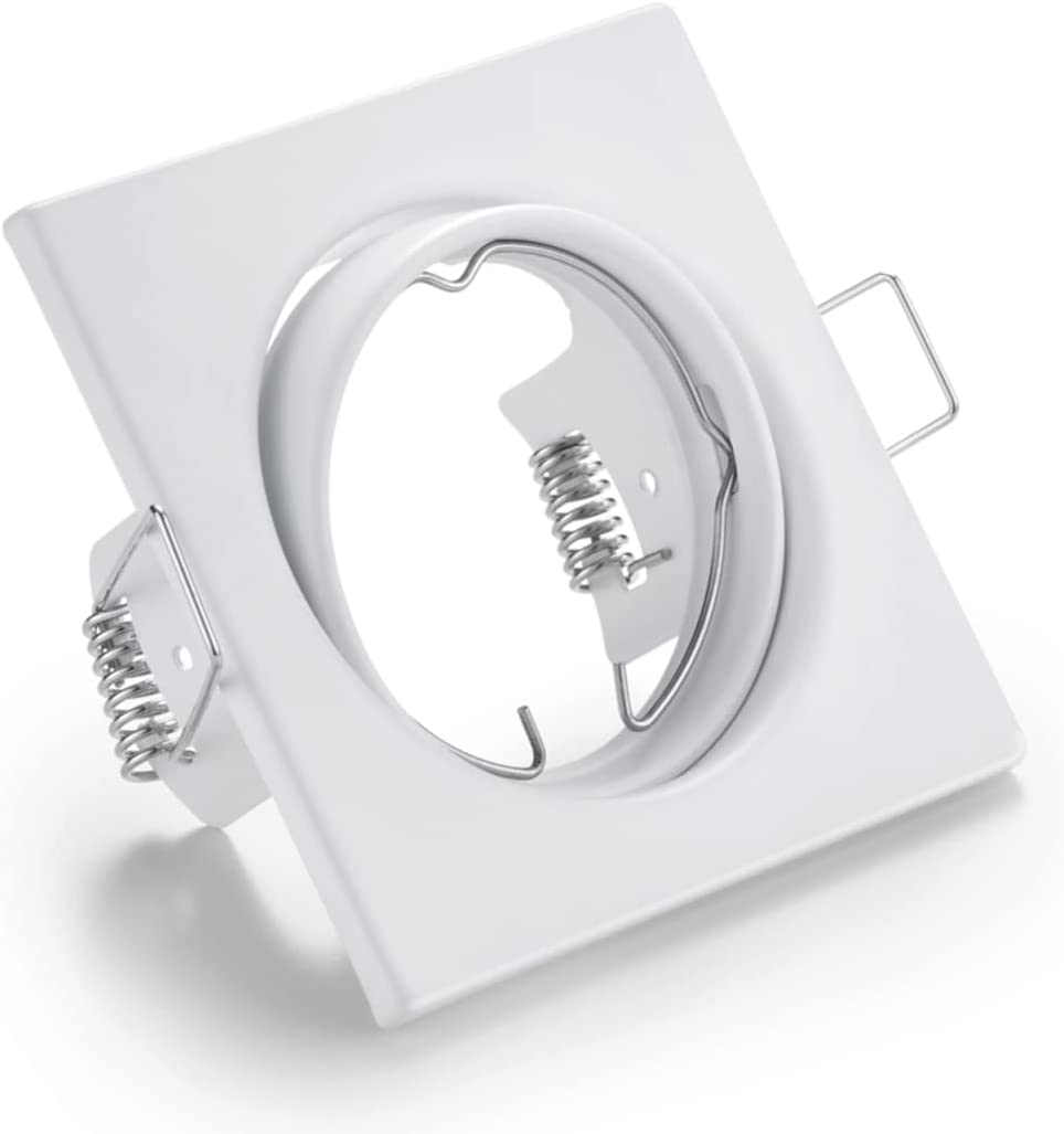 Oprawa sufitowa wpuszczana podtynkowa Jura biała 1xGU10x15W kwadratowa ruchoma IP20 wym: 8 x 8 cm metal Trio