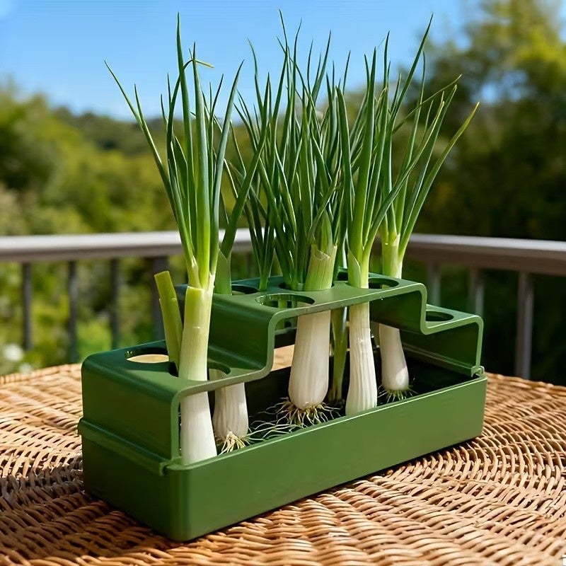 LEDANDER Lot de 2 jardinières hydroponiques pour oignons verts, récolte recyclée sans terre, boîte hydroponique automatique pour la maison - 2