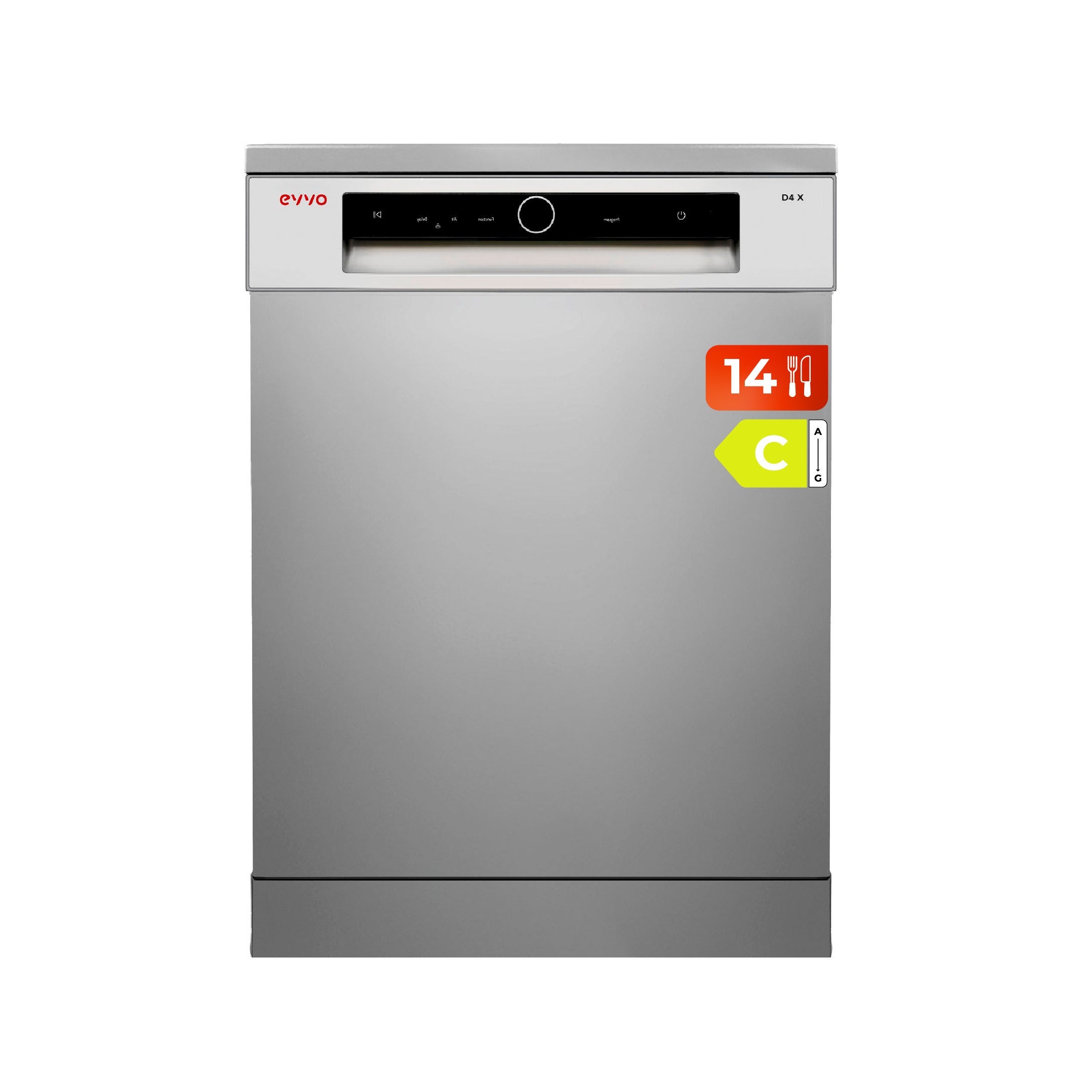 Evvo Lavavajillas Libre Instalación D4 60 Cm 14 Cubiertos Acero Inox C - Imagen 3