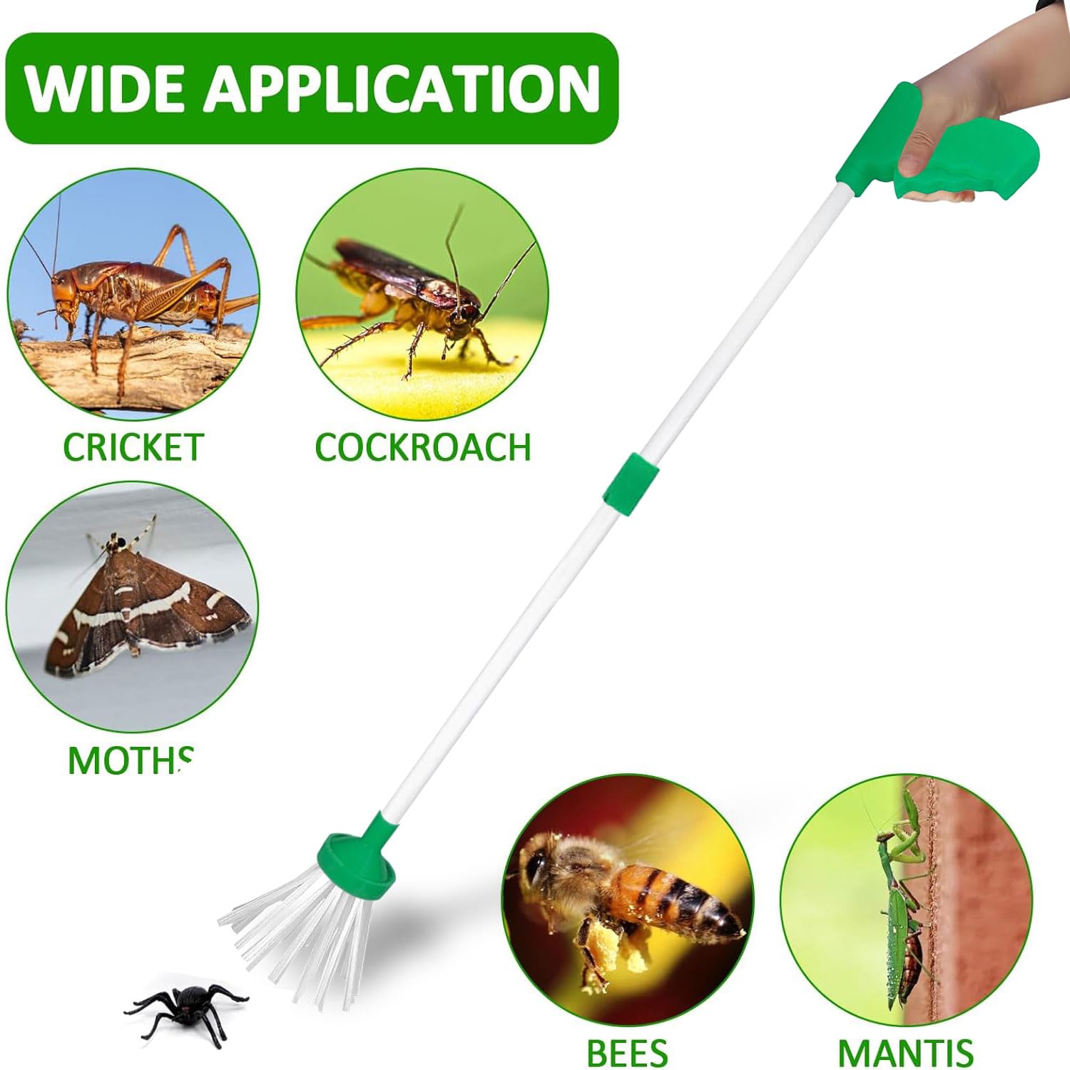 Attrape-araignées portatif, attrape-araignées à long manche, adapté pour une capture en toute sécurité, vert - 5