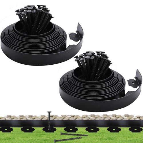 Bordure De Jardin Flexible Verte - 15 Cm X 6 Mètres[u1389