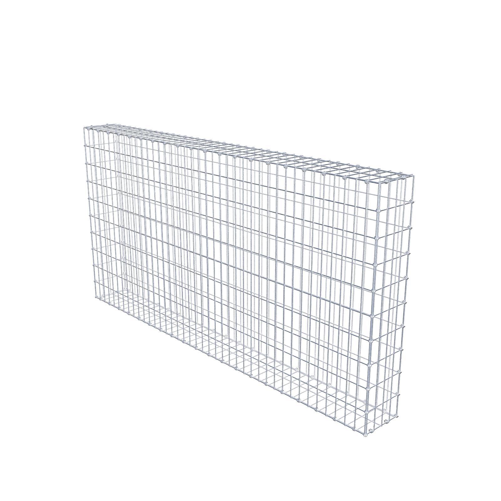 Gabion 200 cm x 100 cm x 20 cm (dł. x wys. x gł.), rozmiar oczek 5 x 10 cm, pierścień spiralny