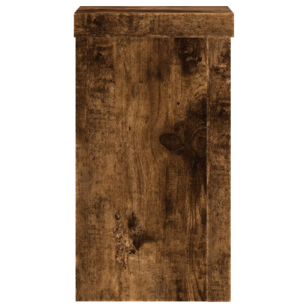 Support de plante, 2 pièces, chêne fumé, 10 × 10 × 18 cm - 6