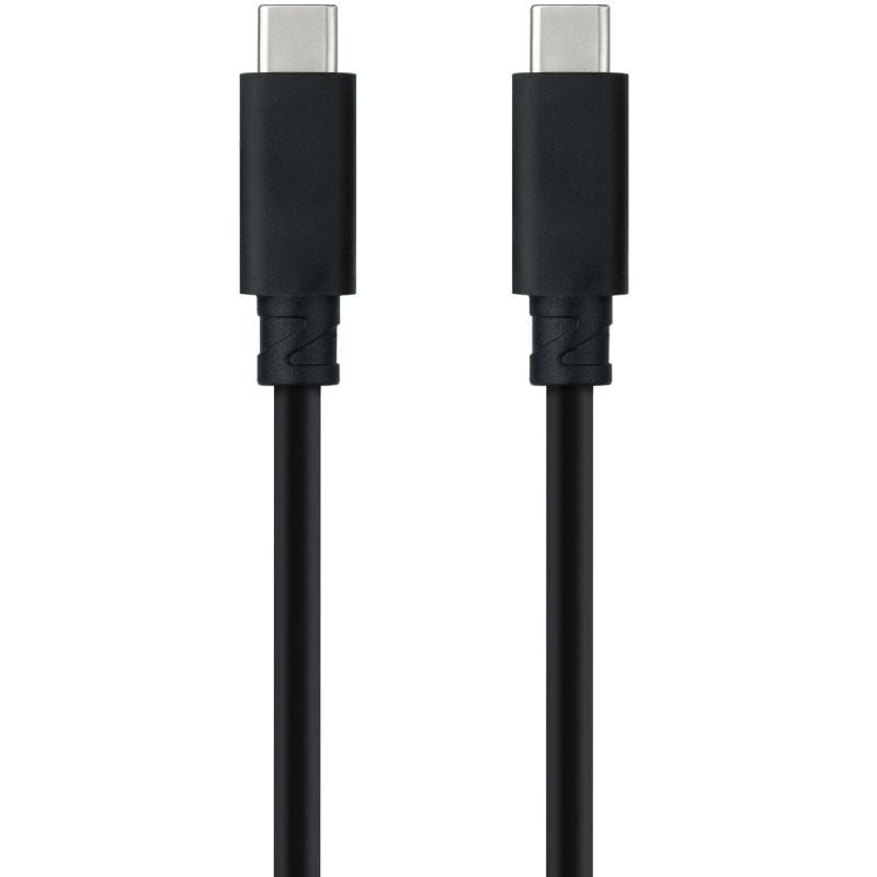 Cavo Nanocable USB-C A USB-C 3.1 Gen2 - 1 Metro - Nero - Ricarica 3A E Trasferimento Dati 10 Gbps
