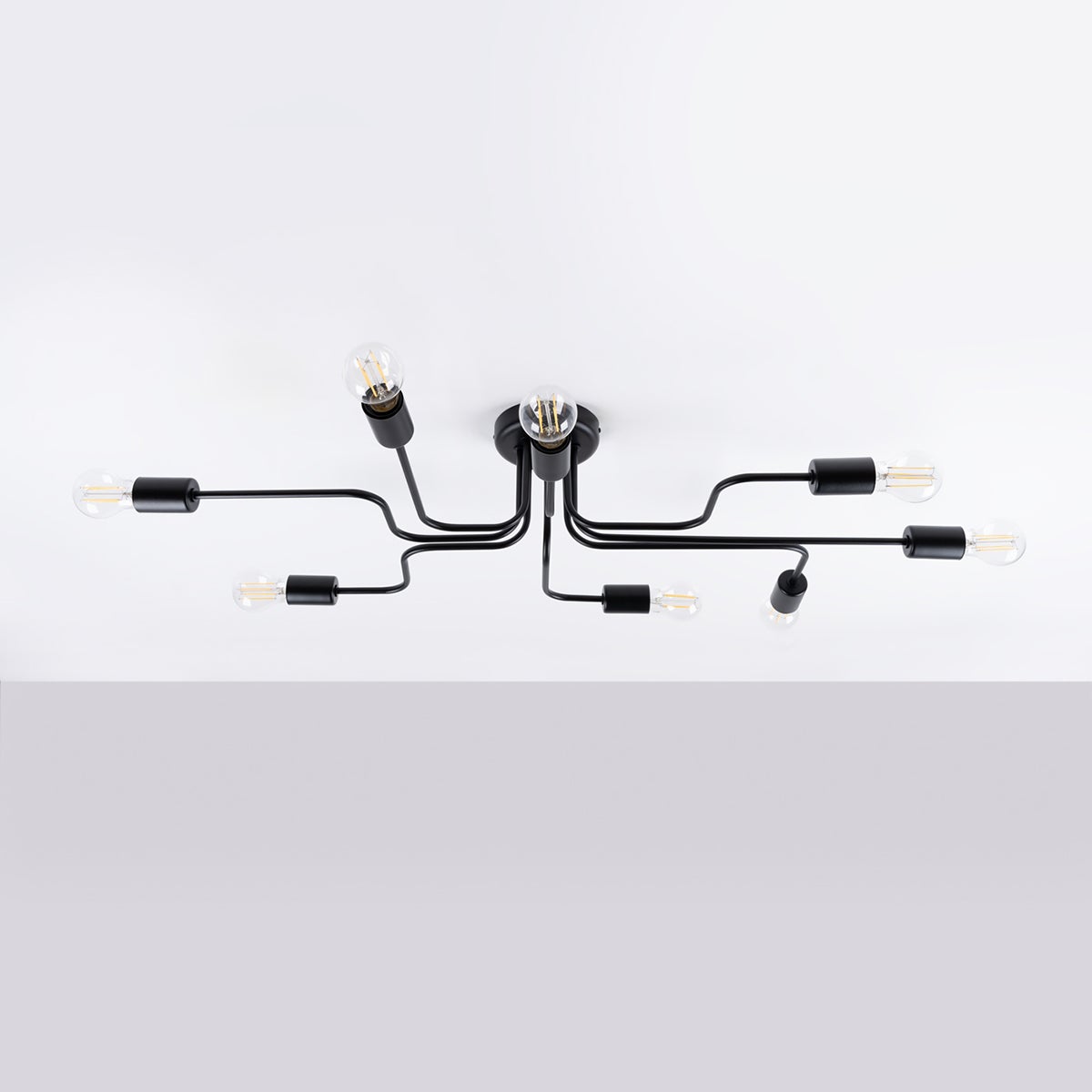 Żyrandol INFINIX 8 czarny LED 4000K - 103x56x15.5cm Sollux