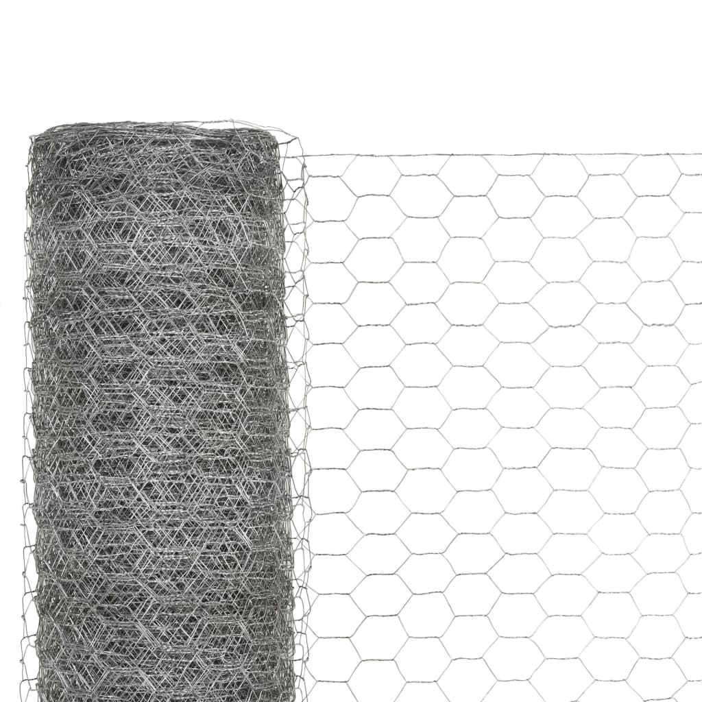 Clôture | Grillage pour volière Acier galvanisé 25x1,2 m Argenté - 3