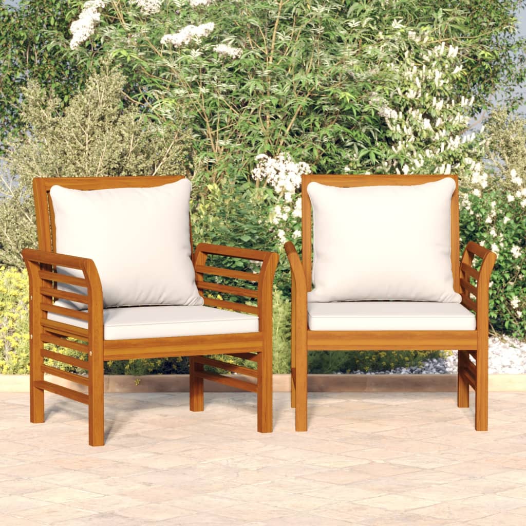 Maison Exclusive Chaises De Canap Et Coussins Blanc Cr Me Lot De