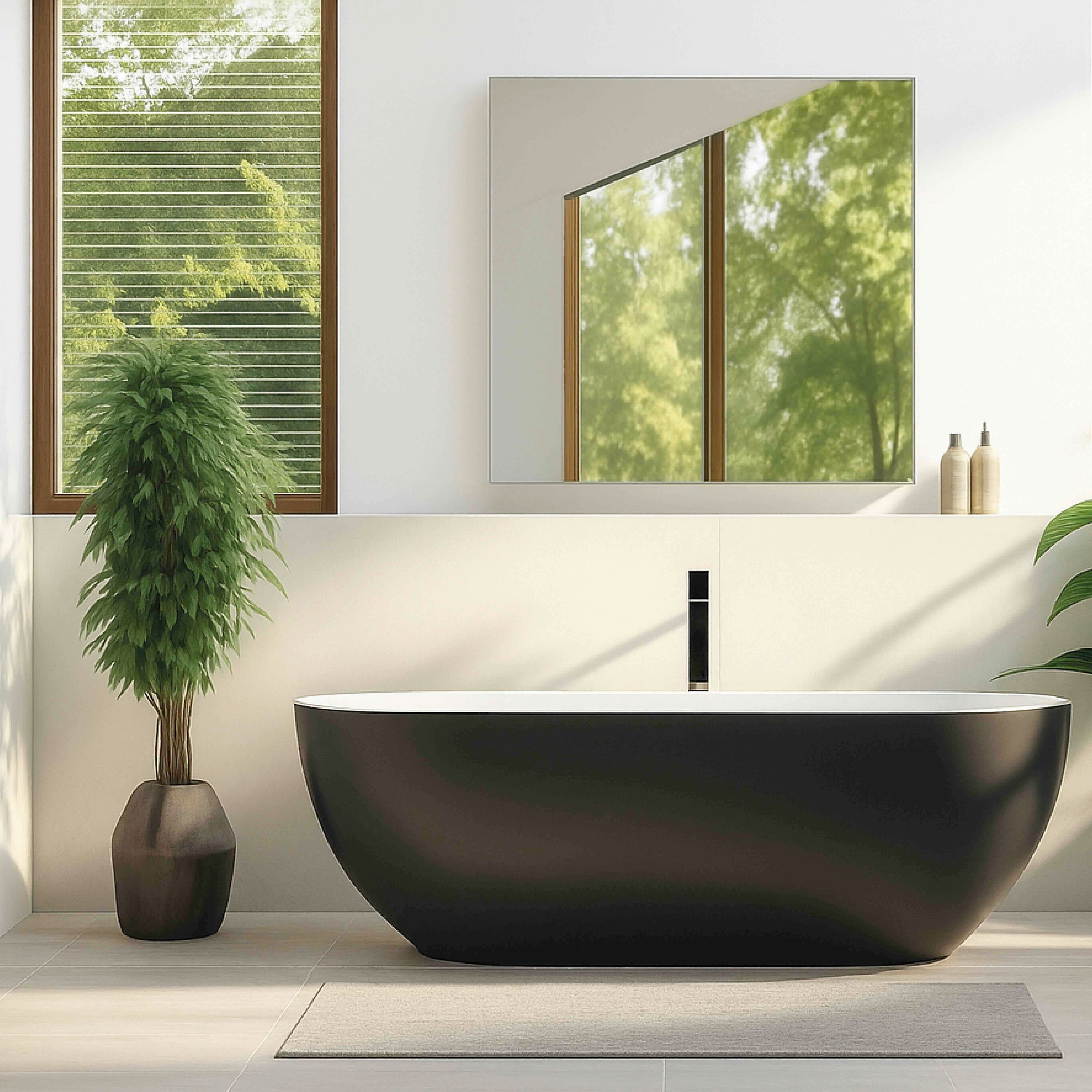 Miroir salle de bain 60 cm simple fixation murale - 4