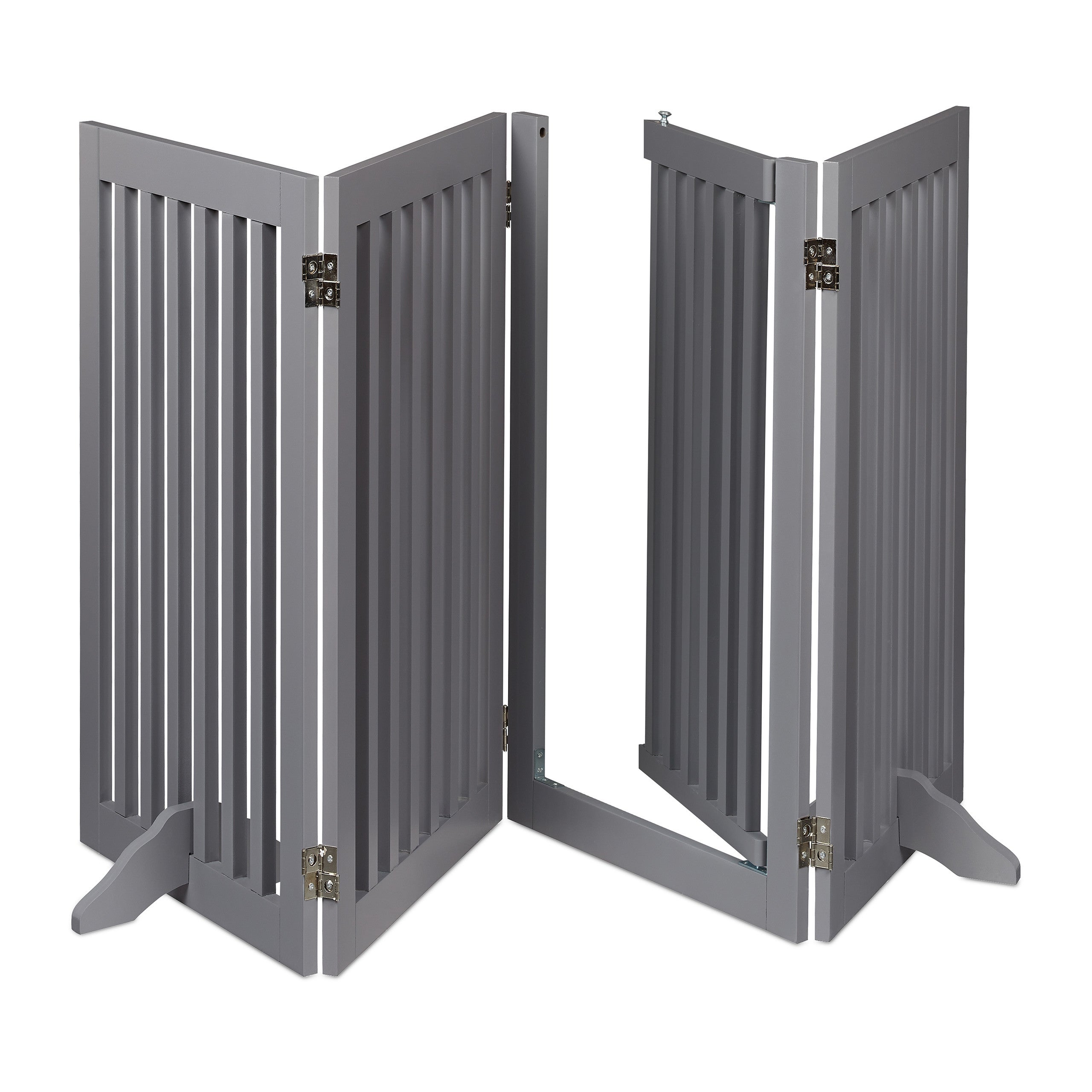 Barrière De Sécurité Relaxdays 70x154 Cm - Porte Pliable Pour Enfants Et Chiens - Marron, Non Fixe