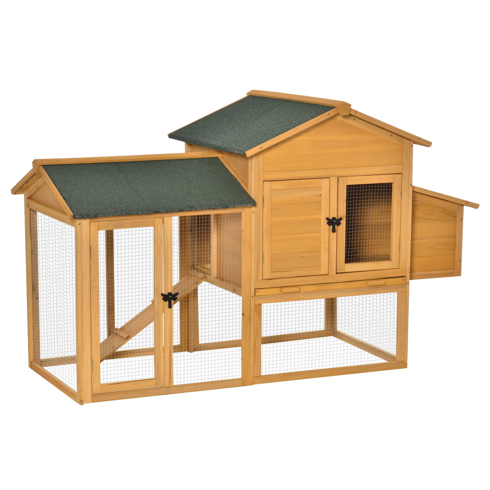 PawHut Cote Lemn Gaini, Plasa Protectie, 168x75 cm | Aosom Romania