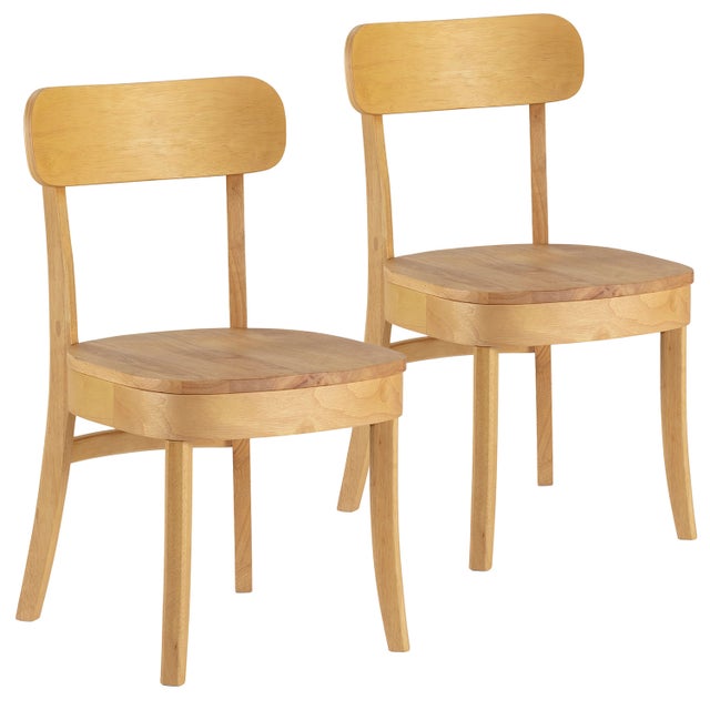 Pack 2 sillas Nala Color Roble, Madera Maciza