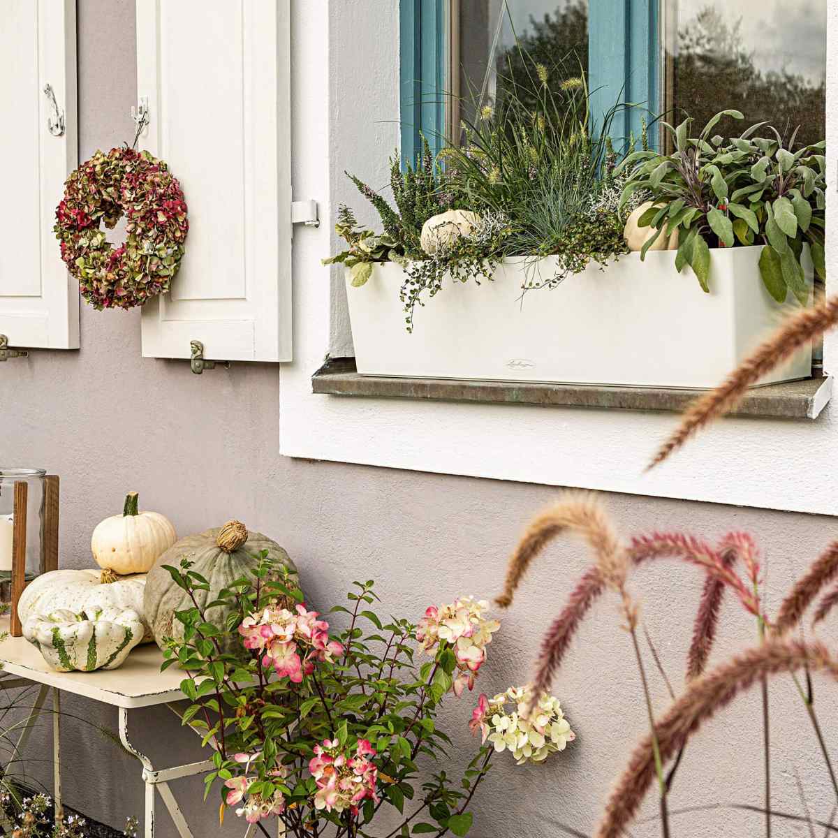 Pot Balconera Color 80 - kit complet, muscade - 80 cm - 7