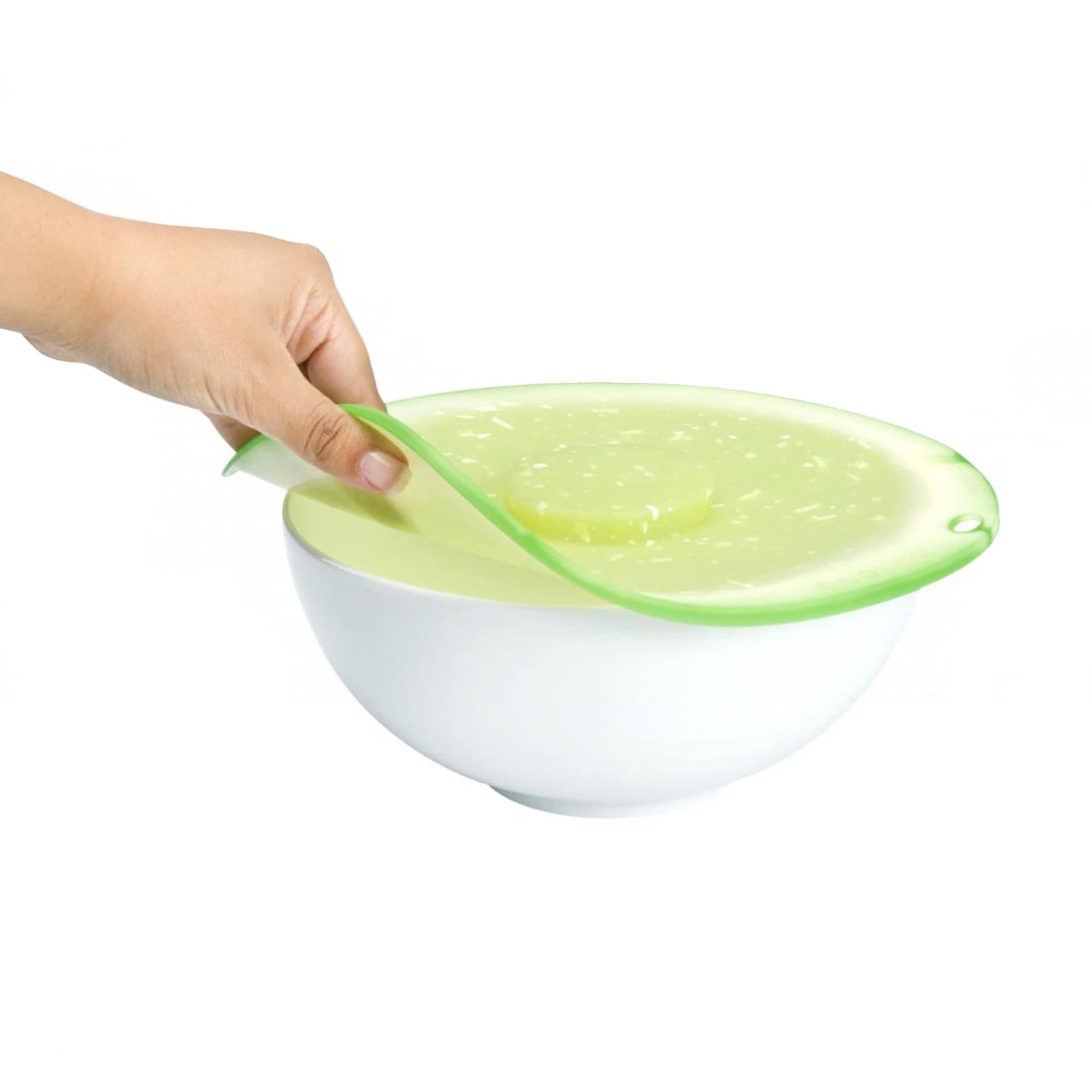 Charles Viancin - Coperchio Lime in Silicone per Conservare/Cuocere Alimenti - 15cm - Sigilla Qualunque Superficie con Bordo Liscio - Senza BPA - Per - 3
