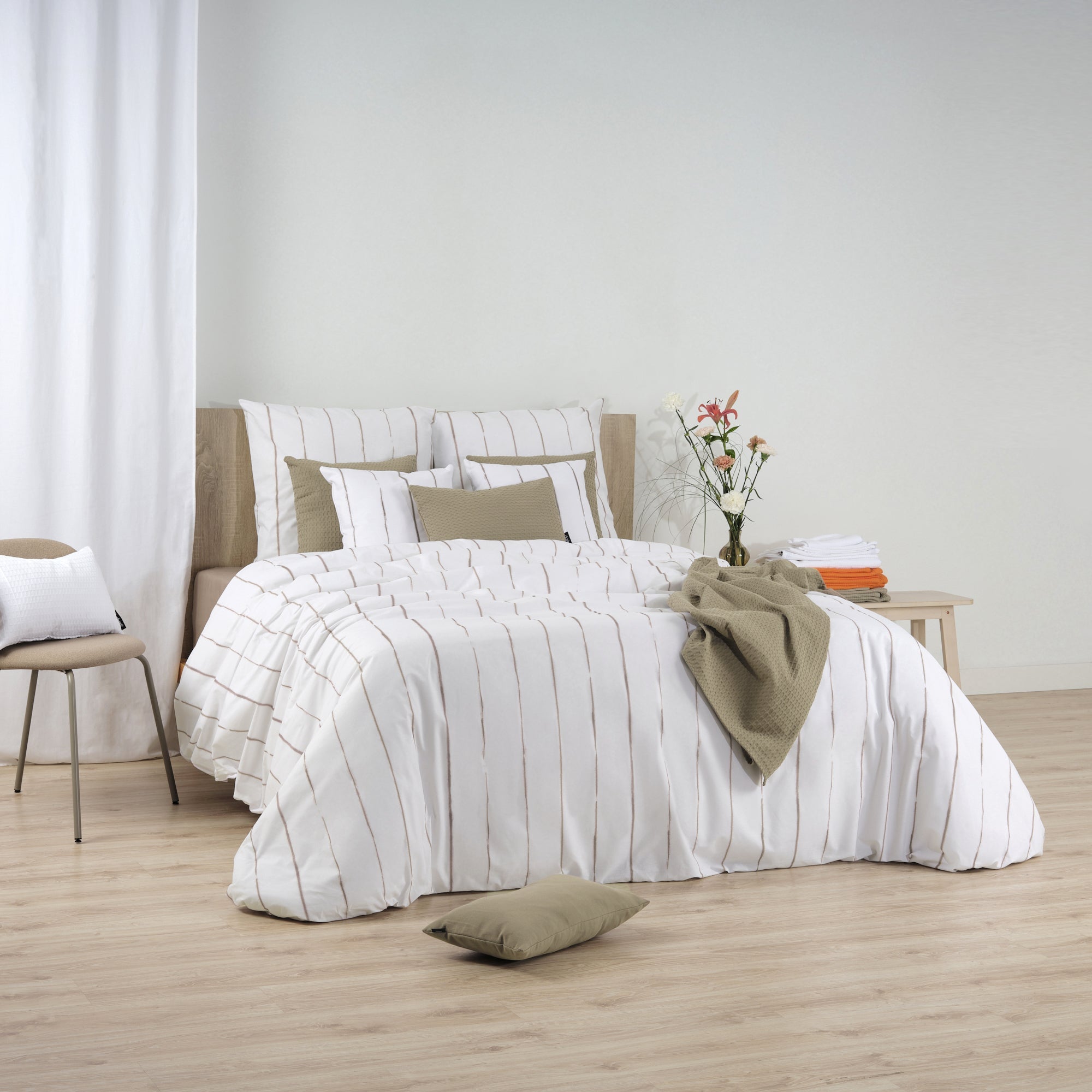 Capa de edredom Andover Marrón 220x220 cm - 3