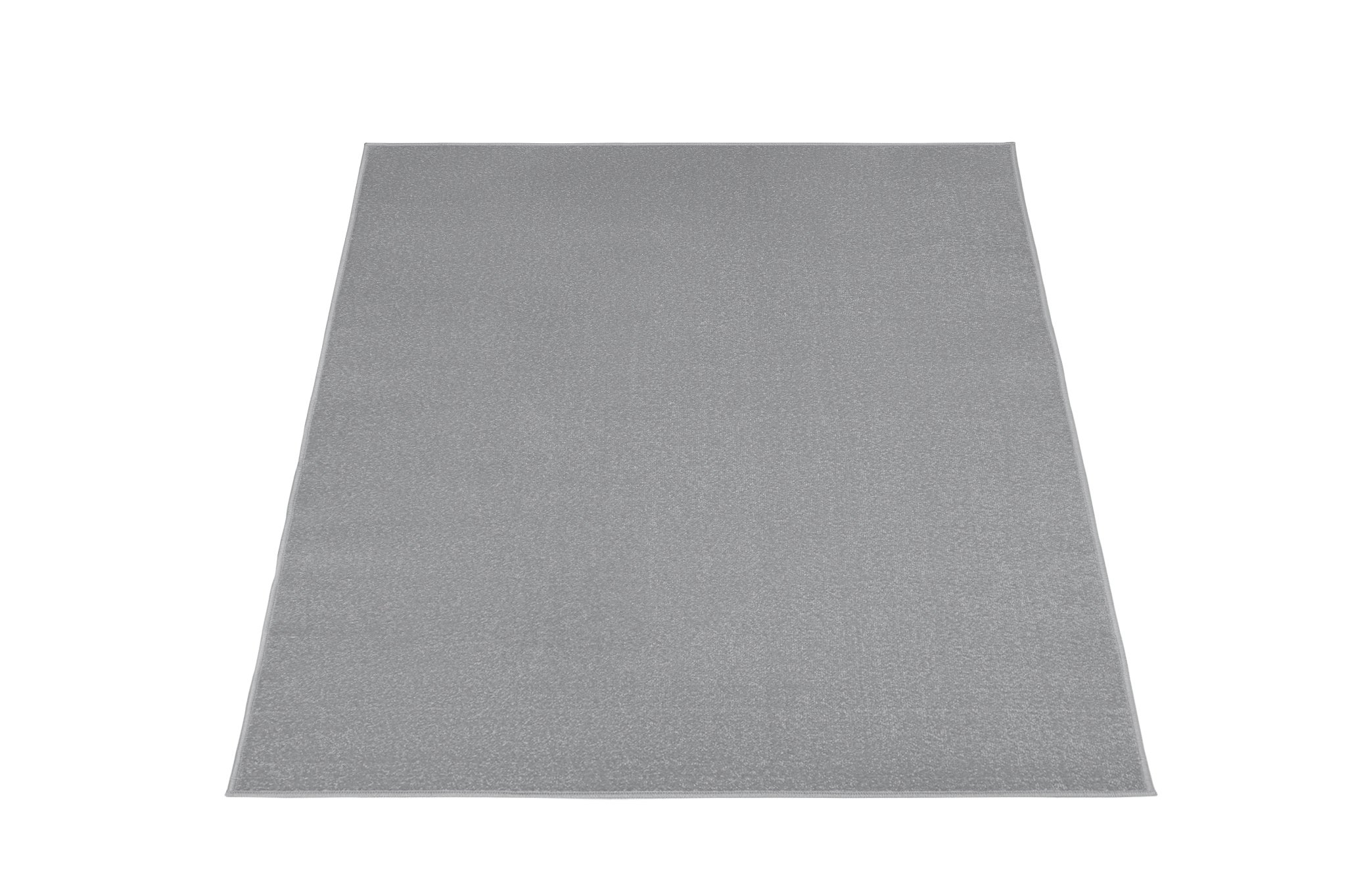 TAPISO Mono Carré Tapis Séjour Poil Court Intérieur Extérieur Moderne Gris Uni OEKO-TEX 160 x 160 cm - 4